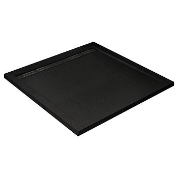Душевой поддон 100x100x30 цв.черный мат. TRAY-AS-A-100-30-NERO Cezares