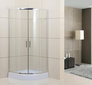 Душевой уголок 90x90x195 радиальный R-550 UNO-195-R-2-90-C-Cr Belbagno