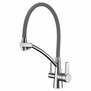 Смеситель для кухни  с подключением к фильтру с питьевой водой Comfort (LM3071C-Gray) Lemark