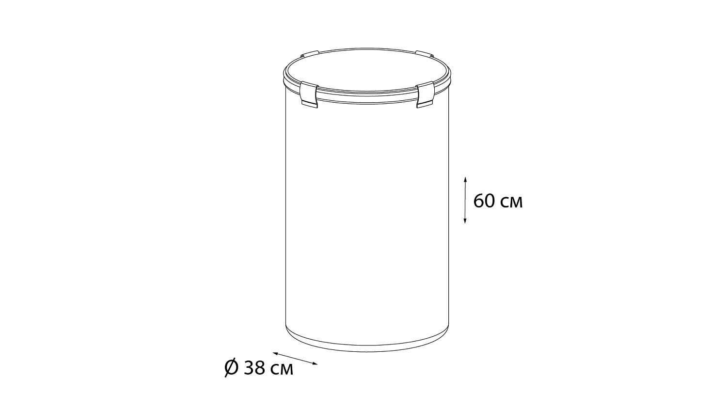 Корзина для белья на завязках FX-1033B, белая Fixsen