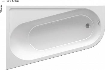 Ванна акриловая угловая Chrome 170х105 левая CA31000000 Ravak