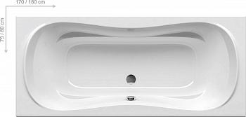 Ванна акриловая прямоугольная CAMPANULA II 180x80 CB21000000 Ravak