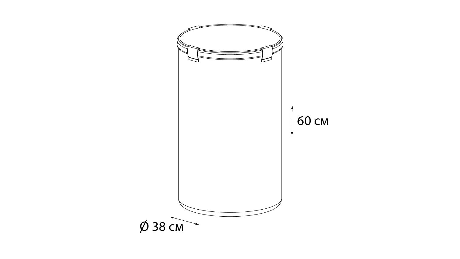Корзина для белья складная FX-1031B, бежевая Fixsen