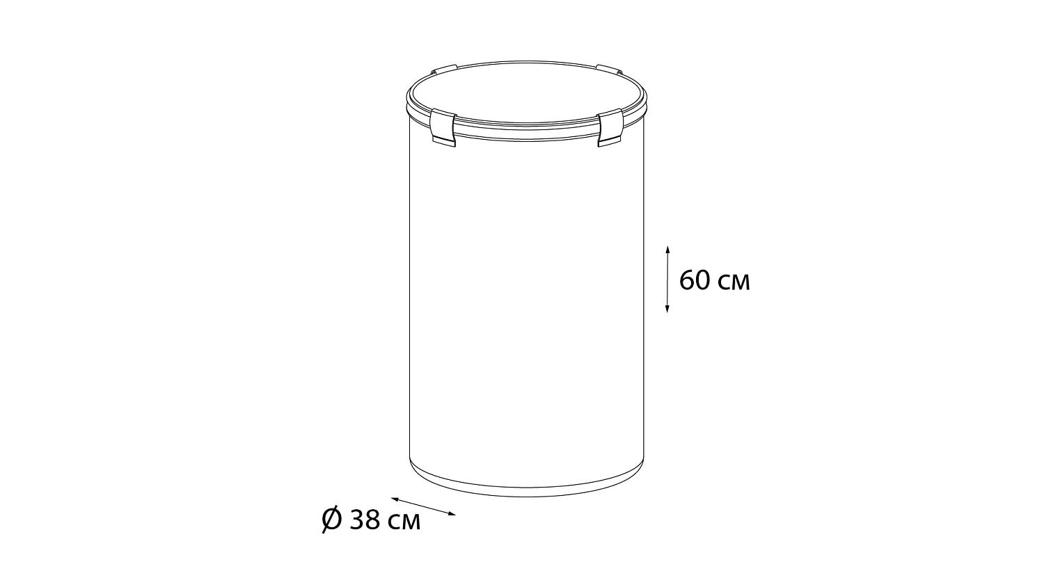 Корзина для белья на завязках FX-1033A, серая Fixsen
