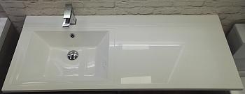 Раковина из литьевого мрамора левосторонняя 120,3x48x15,6 BB1200/480-LV-MR-L Belbagno