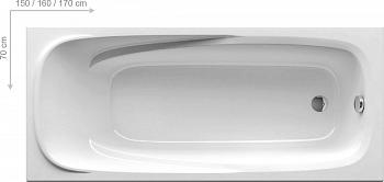 Ванна акриловая прямоугольная VANDA II 150x70 белая CO11000000 Ravak